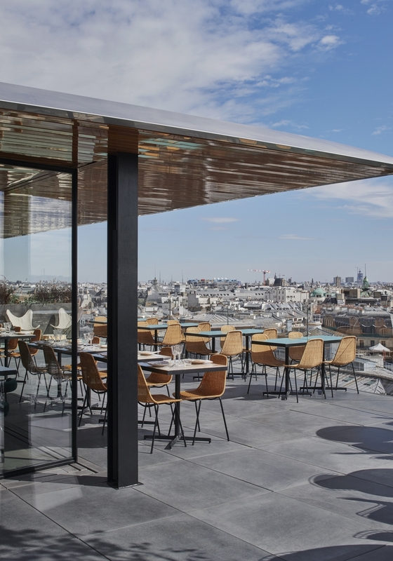 RESTAURANT TORTUGA PARIS • ROOFTOP DES GALERIES LAFAYETTE PARIS HAUSSMANN • FRANCE<br />©  Ambroise Tezenas