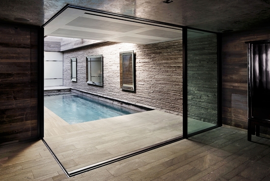 baie vitrée piscine intérieure